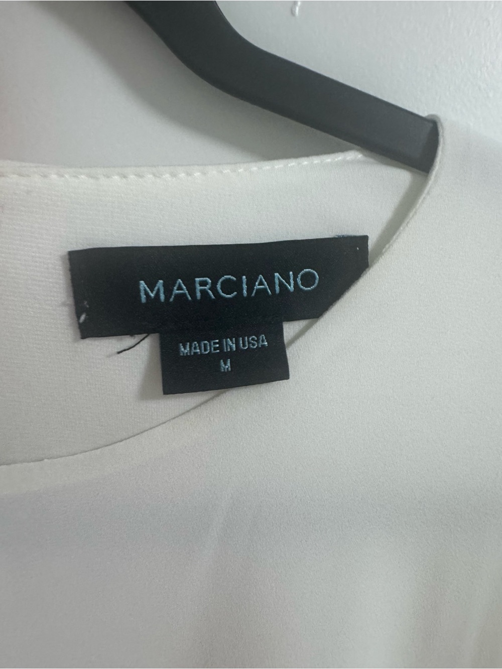 Marciano White Cape Sleeve Wide Leg Jumpsuit Made in USA Size M - Picture 3 of 11